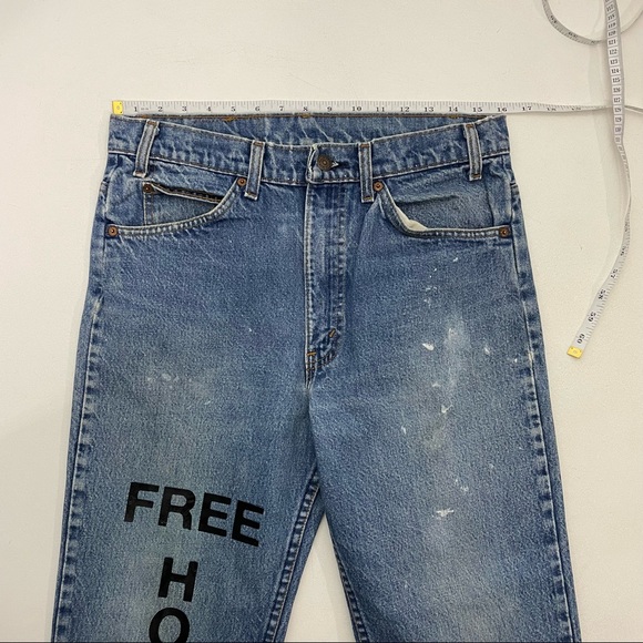 FREE HOOVER VINTAGE REPURPOSED LEVI’S JEANS - Picture 7 of 10